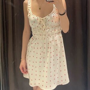 Zara Satin Floral Mini Dress